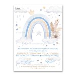 Προσκλητήριο βάπτισης για αγόρι με θέμα Rainbow Boy