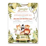 Προσκλητήριο βάπτισης για αγόρι με θέμα Safari Animals