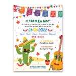 Πρόσκληση βάπτισης για αγόρι με θέμα Mexican Fiesta