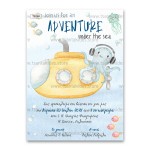 Προσκλητήριο Βάπτισης το Υποβρύχιο και το Μικρό Χταπόδι