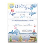 Προσκλητήριο Βάπτισης η Θάλασσα και το Μικρό Φαλαινάκι