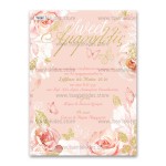 Προσκλητήριο Βάπτισης Πεταλούδα και τα Vintage Λουλούδια