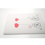 Δίπτυχη Πρόσκληση Γάμου και Βάπτισης με Ποδήλατο και Καρότσι