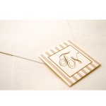 Ριγέ Πρόσκληση Γάμου με Πλαίσιο