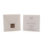 Πρόσκληση Γάμου με Μονογράμματα και Στεφάνι