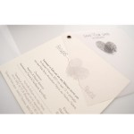 Πρόσκληση Γάμου με Αποτύπωμα Καρδιάς