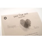 Πρόσκληση Γάμου με Αποτύπωμα Καρδιάς