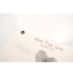 Πρόσκληση Γάμου με Αποτύπωμα Καρδιάς