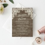 Ρουστίκ Καλαίσθητη Κάθετη Πρόσκληση Γάμου