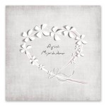 Μοντέρνα Γκρι Καρδιά με Άνθη