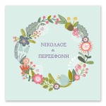 Καλλιτεχνικό Πράσινο Ανθισμένο Στεφάνι