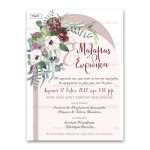 Προσκλητήριο γάμου με θέμα Callanemones