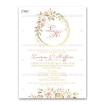 Προσκλητήριο γάμου με θέμα Flower Wreath