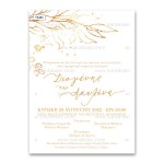 Προσκλητήριο γάμου με θέμα Gold Foil
