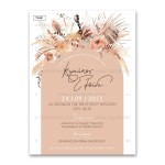 Προσκλητήριο γάμου με θέμα Pampas Arch