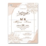 Προσκλητήριο γάμου με θέμα Peonies