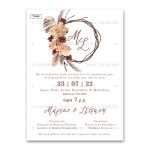 Προσκλητήριο γάμου με θέμα Rustic Wreath