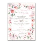 Προσκλητήριο γάμου με θέμα Wild Mangolias