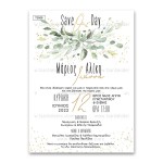 Προσκλητήριο γάμου – βάπτισης με θέμα Greenery