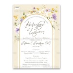 Προσκλητήριο Γάμου με Κίτρινα Λουλούδια 