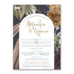 Προσκλητήριο Γάμου Bohemian και Dried Palm Φύλλα 
