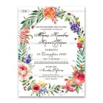 Προσκλητήριο Γάμου με Tropical Θέμα