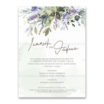 Προσκλητήριο γάμου με greenery στοιχεία και λεβάντα