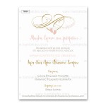 Προσκλητήριο γάμου – βάπτισης με θέμα το σύμβολο του άπειρου και τα bebe πατουσάκια