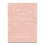 Προσκλητήριο γάμου – βάπτισης με γραμμικά λουλούδια σε σάπιο μήλο background